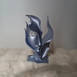 Beeldje Face-Zilver, kunststof