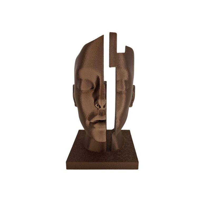 Sculpture Mind Cap, Donkerkoper, 3D geprint, kunststof
