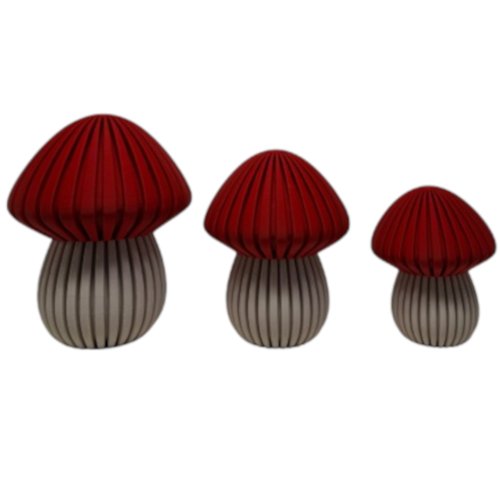 Paddenstoelen Rand-Rood-13,5cm, 12cm, 9cm,