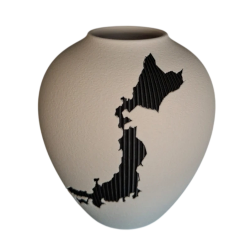 Kinstu Nihon Vaas, Bonewit, Zwart