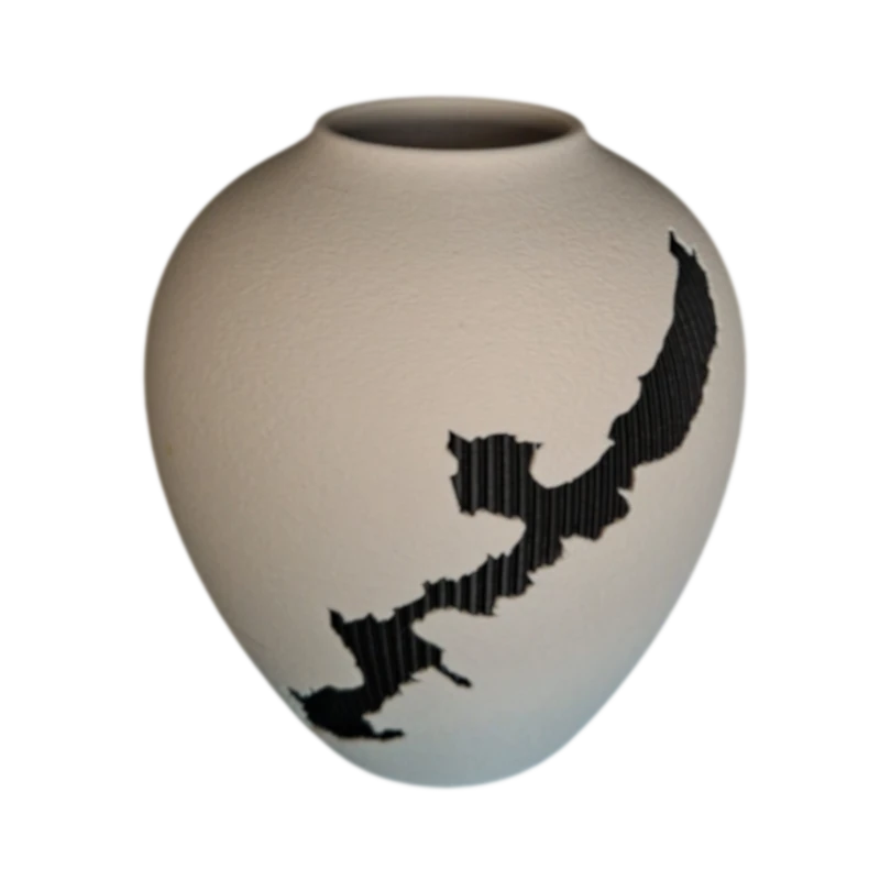 Kinstu Nihon Vaas, Bonewit, Zwart