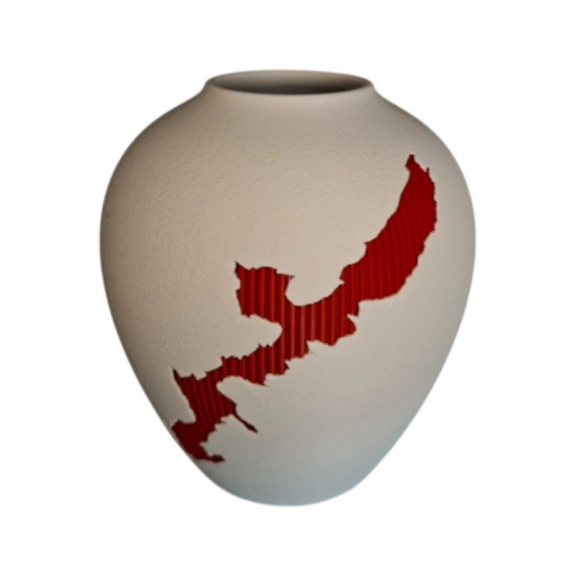 Kinstu Nihon Vaas-Donkerrood-250